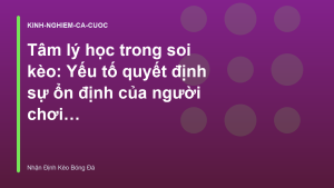 Read more about the article Tâm lý học trong soi kèo: Yếu tố quyết định sự ổn định của người chơi – Nhận Định Kèo Bóng Đá